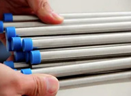 ASTM B516 Inconel 718 tubing with red plastic end covers